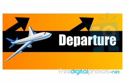 Departure Plane Stock Image