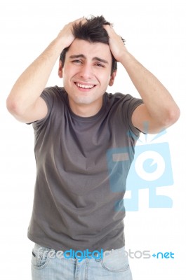 Depressed Man Stock Photo