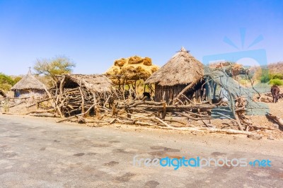 Derek Abay, Village In Ethiopia Stock Photo