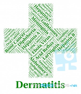 Dermatitis Illness Indicates Skin Disease And Afflictions Stock Image