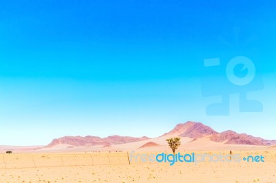 Desert Landscape Near Sesriem In Namibia Stock Photo