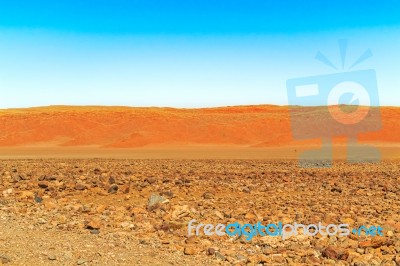 Desert Landscape Near Sesriem In Namibia Stock Photo