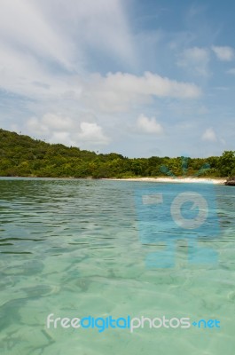 Deserted Beach Stock Photo