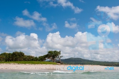 Deserted Beach At Vieux Fort Stock Photo