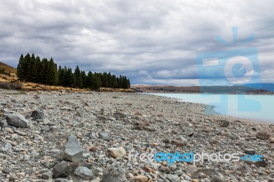 Deserted Shoreline Stock Photo