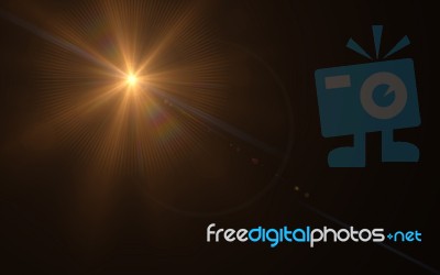 Design Abstract Natural Lens Flare In Space. Rays Background Stock Image