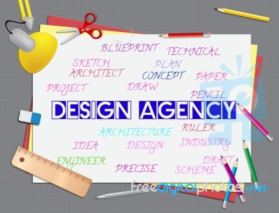 Design Agency Means Artwork And Creative Services Stock Image