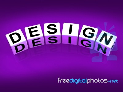 Design Blocks Mean To Design Create And To Diagram Stock Image