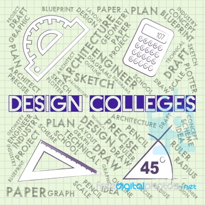 Design Colleges Indicates Development Idea And Designer Stock Image