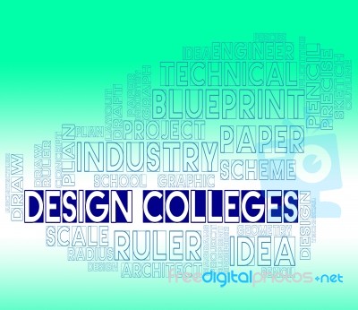 Design Colleges Indicates Visualization Graphic And Concept Stock Image