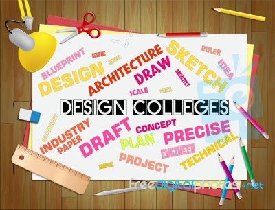 Design Colleges Represents Polytechnics Creativity And Visualiza… Stock Image