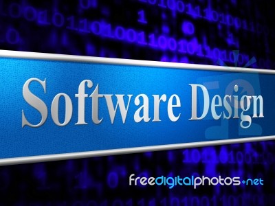 Design Designs Represents Diagrams Softwares And Model Stock Image