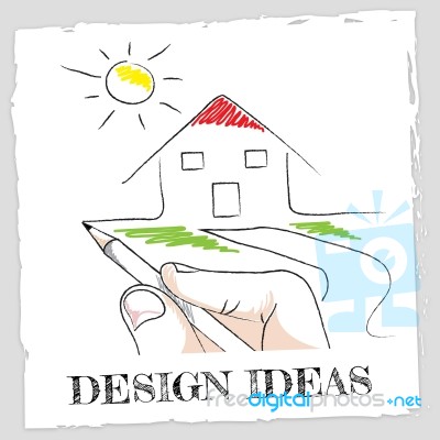 Design Ideas Means Plan Creativity And Innovation Stock Image