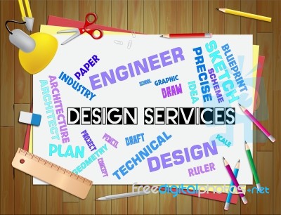 Design Services Shows Graphic Creation And Development Stock Image