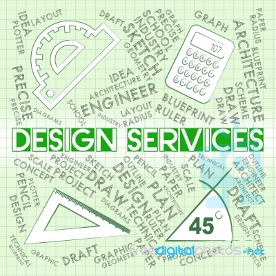 Design Services Shows Graphic Creation And Visualization Stock Image