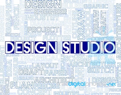 Design Studio Shows Designer Office And Creativity Stock Image