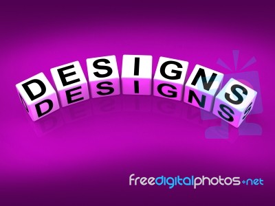 Designs Blocks Mean To Design Create And To Diagram Stock Image