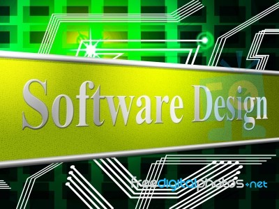 Designs Design Shows Diagram Model And Software Stock Image