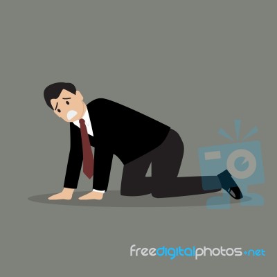 Desperate Businessman Stock Image