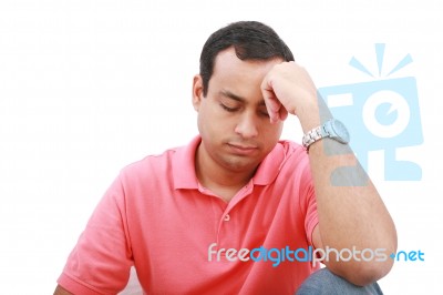 Desperate Man Stock Photo