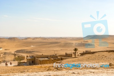 Desrt Landscape In Cairo Stock Photo