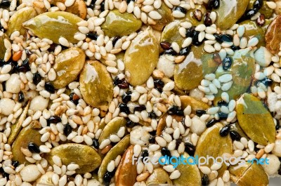 Dessert Crunchy Of Seed Pumpkin Stock Photo