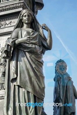 Detail From The Monument To Baron Freiherr Von Stein In Front Of… Stock Photo