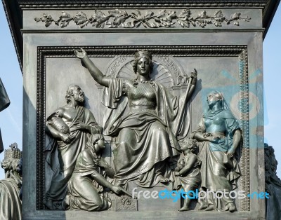 Detail From The Monument To Baron Freiherr Von Stein In Front Of… Stock Photo