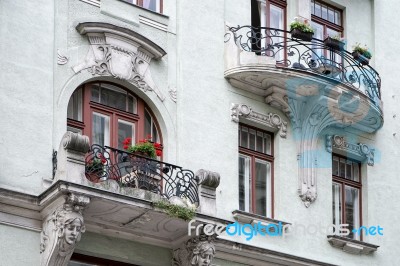 Detail Of A Baroque Building In Vienna Stock Photo