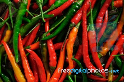 Detail Of Fresh Chilies Stock Photo