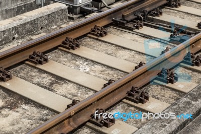 Detail Of Old Rusty Railway Stock Photo