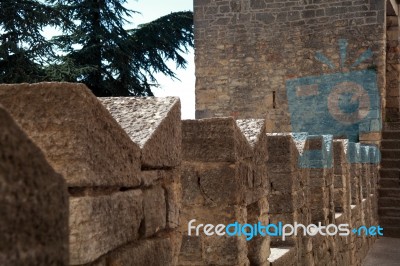 Detail Of The San Marino Castle Stock Photo