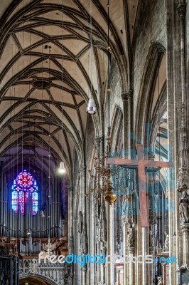 Detail View Of St Stephans Cathedral In Vienna Stock Photo