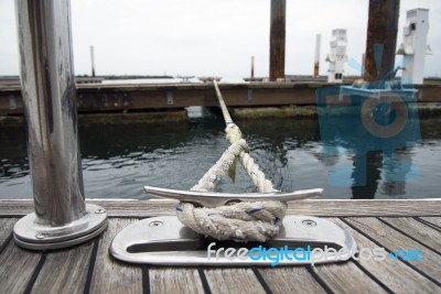 Details On A Deck Of A Yacht Stock Photo