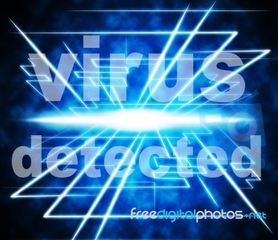 Detected Virus Indicates Found Threat And Discovered Stock Image