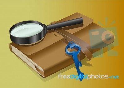 Detective Note And Key Stock Image