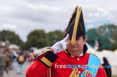 Detling, Kent/uk - August 29 : Man In Costume At The Military Od… Stock Photo