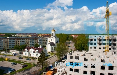 Developing A New Residential Area Stock Photo