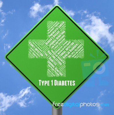 Diabetes Illness Means Poor Health And Afflictions Stock Image