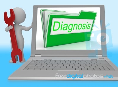 Diagnosis File Represents Online Maintenance 3d Rendering Stock Image