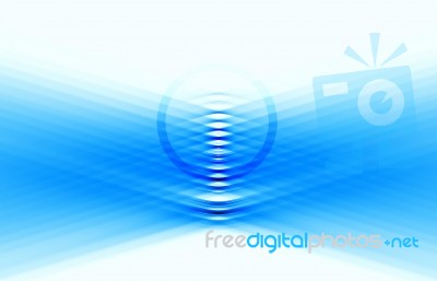 Diagonal Blue Bended Lines With Circle Illustration Background Stock Photo