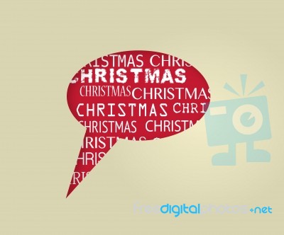 Dialogue Box For Christmas Stock Image