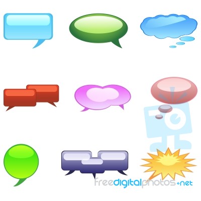 Dialogue Bubble Icon Stock Image