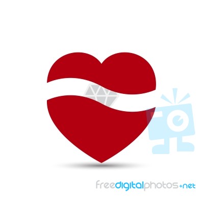  Diamond Love Heart Illustration Stock Image