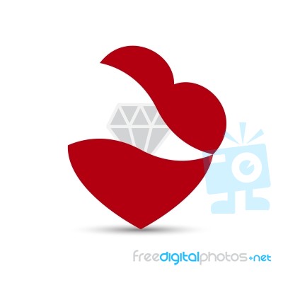  Diamond Love Heart Illustration Stock Image