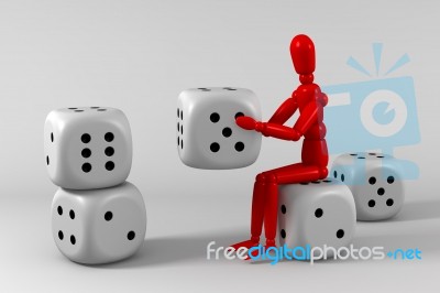 Dice And Figure Stock Image