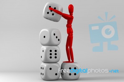 Dice And Figure Stock Image