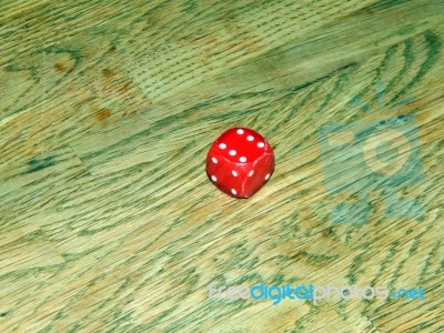 Dice On The Table Stock Photo