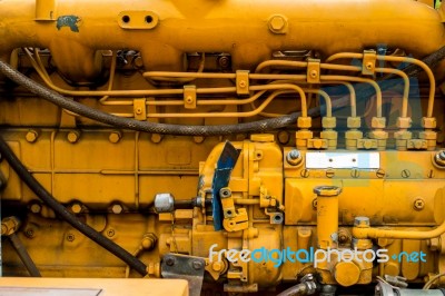 Diesel Engine Stock Photo