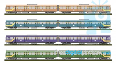 Diesel Railcar Train Stock Image